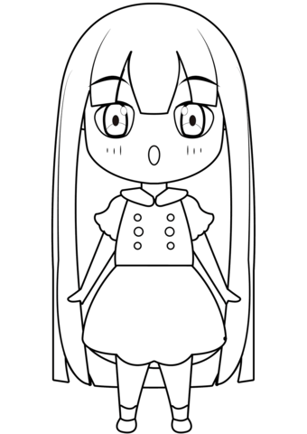 Chibi Girl Coloring Page